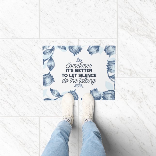 Power of Silence - Inspirational Quote Doormat (Indoor)