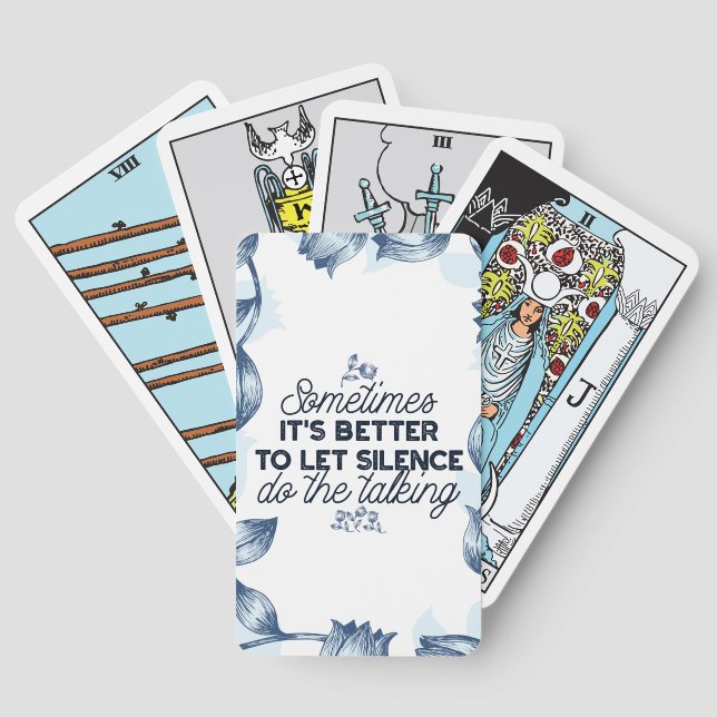 Power of Silence - Inspirational Quote Playing Cards (Back)