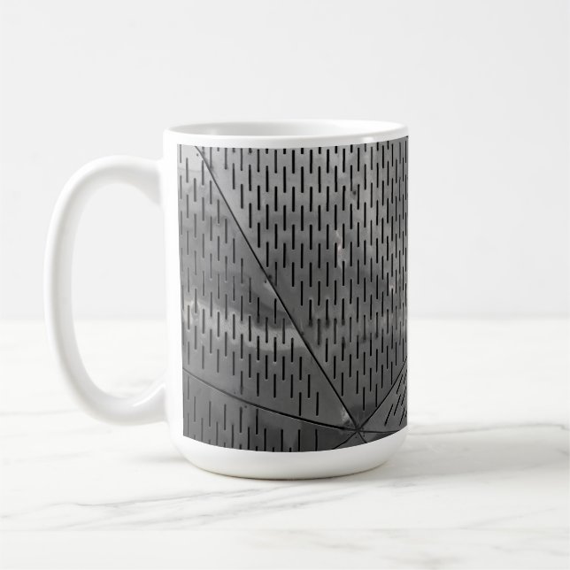 Power of steel construction Stainless Industrial Coffee Mug (Left)