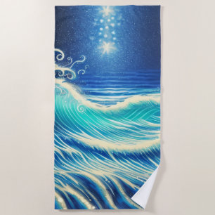 Power of the Blue Ocean Beach Towel