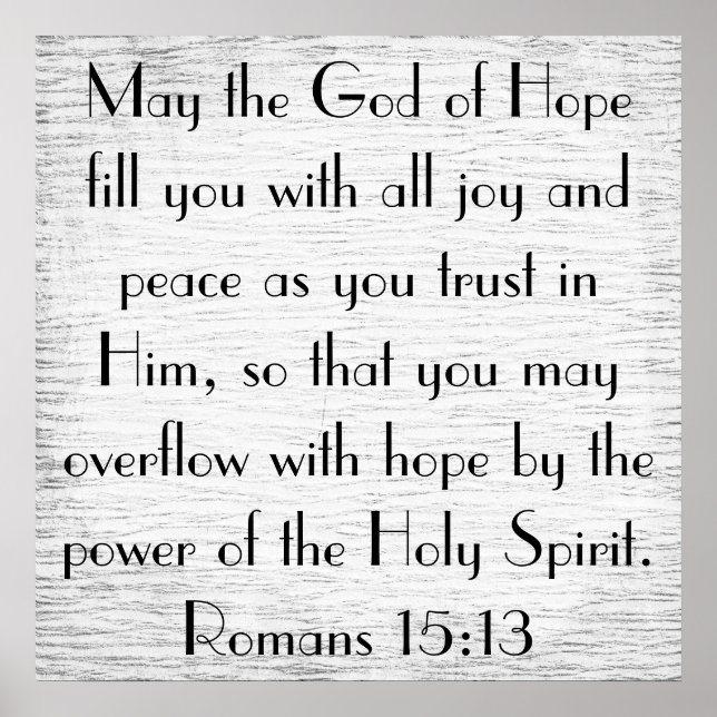 Power of the Holy Spirit bible verse poster (Front)