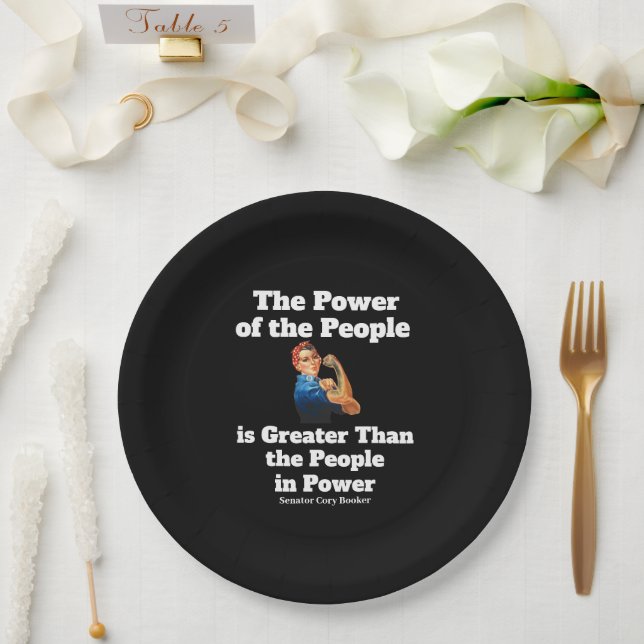Power of the People Paper Plate (Wedding)