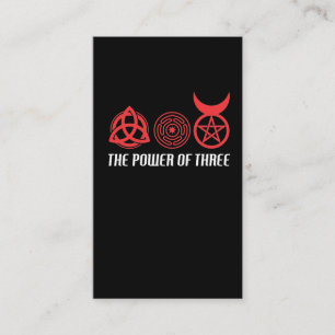 Power of Three Triquetra Hecate's Wheel Horned God Business Card