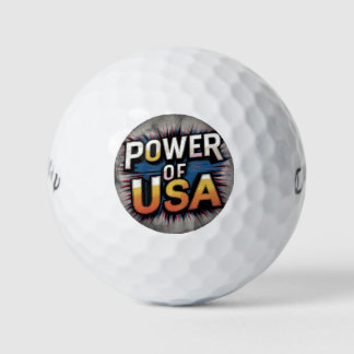 Power of USA Golf Ball - Patriotic American 