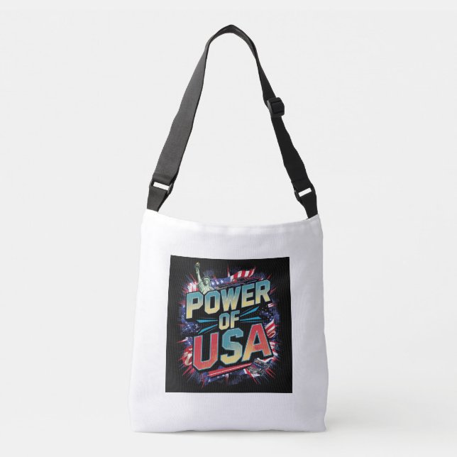 Power of USA Tote Bag - Patriotic  Design (Front)