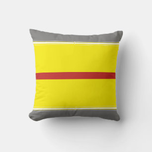Power of yellow and grey Throw Pillow