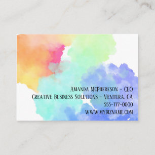 Power of yet colourful cloud business card