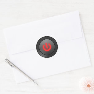Power Off Symbol Classic Round Sticker