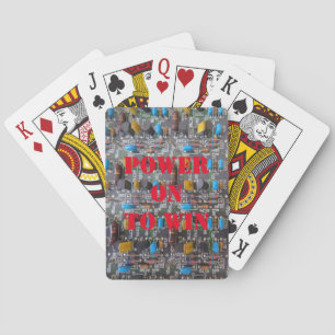 Power On To Win Circuit Poker Playing Cards