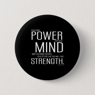 Power Over Your Mind Marcus Aurelius Stoic Philoso 6 Cm Round Badge