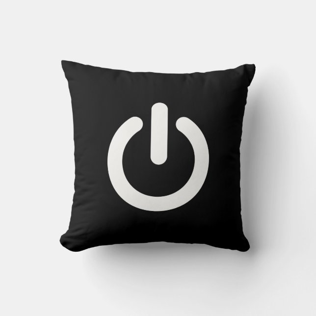 Power Pictogram Throw Pillow (Front)