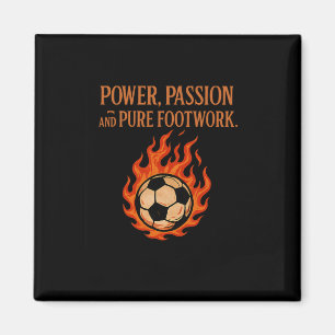 Power Pion Pure Footwork Soccer Fan Flames Magnet