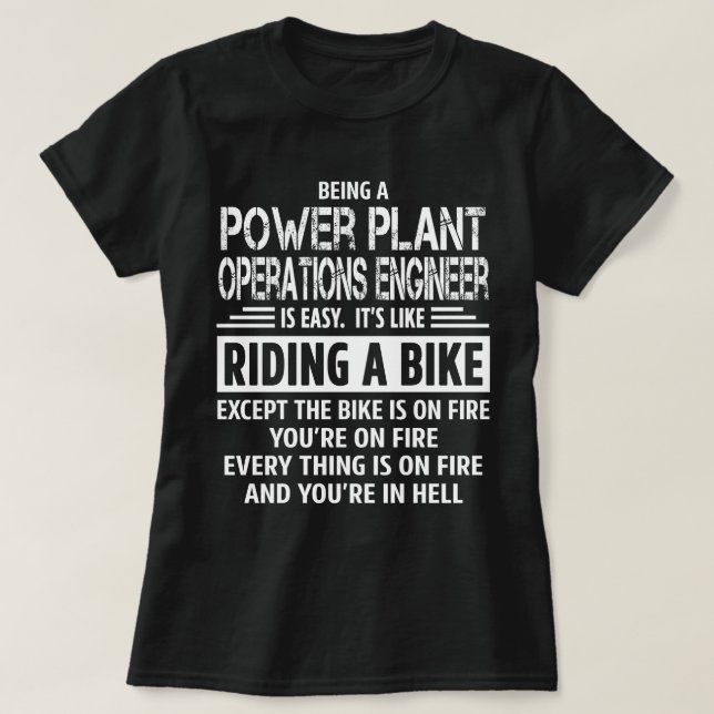 Power Plant Operations Engineer T-Shirt (Design Front)