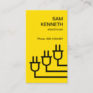 Power Plug Extension Wires Electrician Business Card