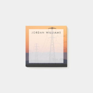 Power Pylons at Sunset Post-it Notes
