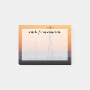 Power Pylons at Sunset Post-it Notes