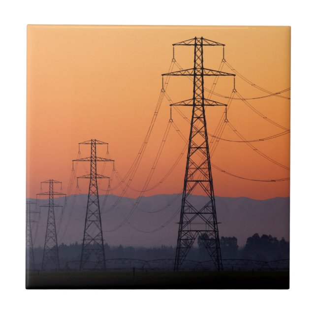 Power Pylons at Sunset Tile (Front)