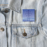 Power Pylons Starry Sky  15 Cm Square Badge<br><div class="desc">Power Pylons Starry Sky button</div>