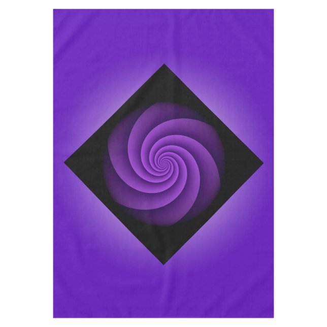 Power Spirals Fractal - violet + your ideas Tablecloth (Front)