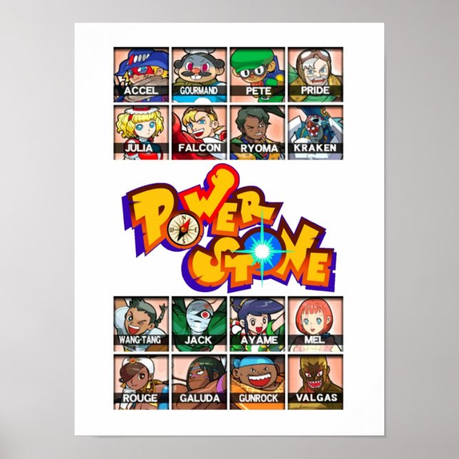 Power Stone characters Poster (Front)