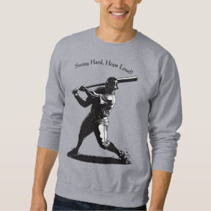 Power Swing – Comic Style Baseball Design Sweatshirt