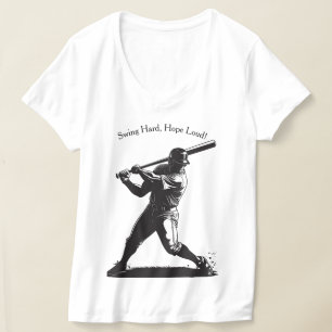 Power Swing – Comic Style Baseball Design T-Shirt