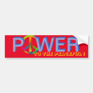 POWER TO THE PEACEFUL BUMPER STICKER