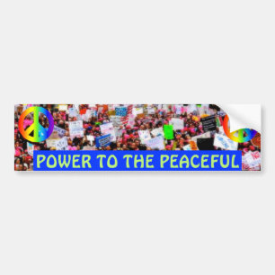 POWER TO THE PEACEFUL BUMPER STICKER