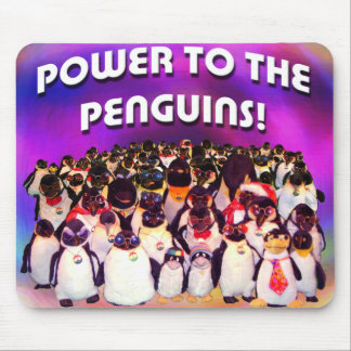 "Power to the Penguins" Mouse Mat