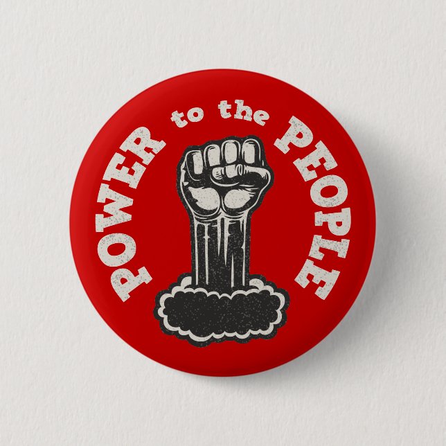 Power to the People 6 Cm Round Badge (Front)