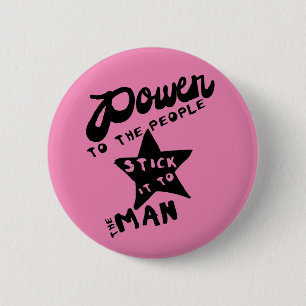 Power To The People 6 Cm Round Badge
