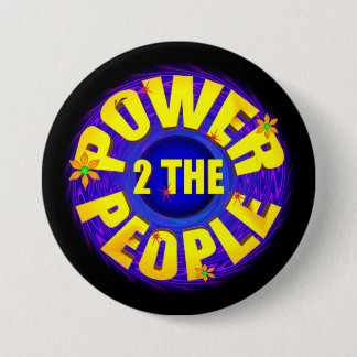 Power to the people 7.5 cm round badge