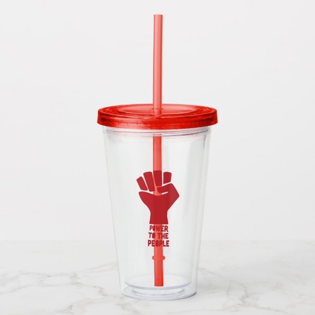 Power to the People Acrylic Tumbler (Front)