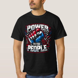 Power to the People Fist Drawing T-Shirt