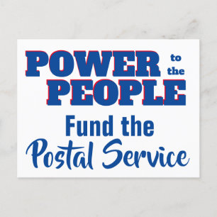 Power to the People Fund Post Office Template Postcard
