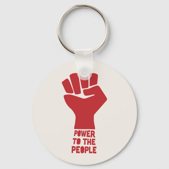 Power to the People Key Ring (Front)