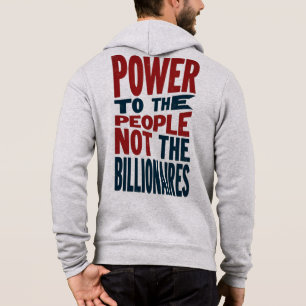 Power to the People, Not the Rich - Protest Slogan Hoodie