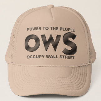 POWER TO THE PEOPLE OCCUPY WALL STREET TRUCKER HAT