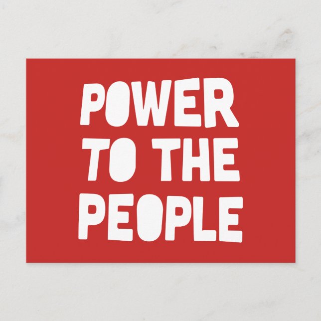 Power To The People Postcard (Front)