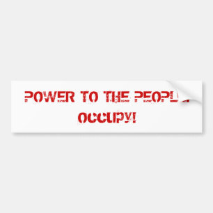 Power to the People Retro Style Protest Occupy Bumper Sticker
