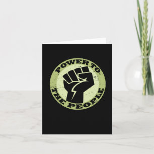 Power To The People Vintage Sticker  Card