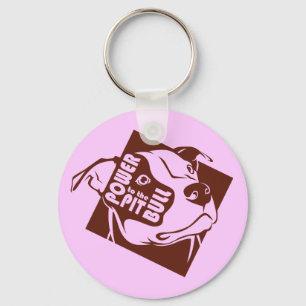 Power to the Pit Bull Key Ring