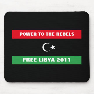 POWER TO THE REBELS FREE LIBYA 2011 MOUSE MAT