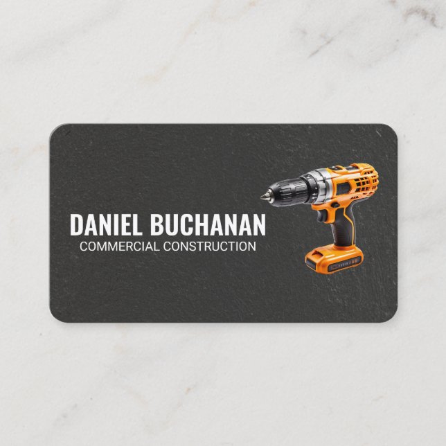 Power Tools | Construction | Commercial Contractor Business Card (Front)