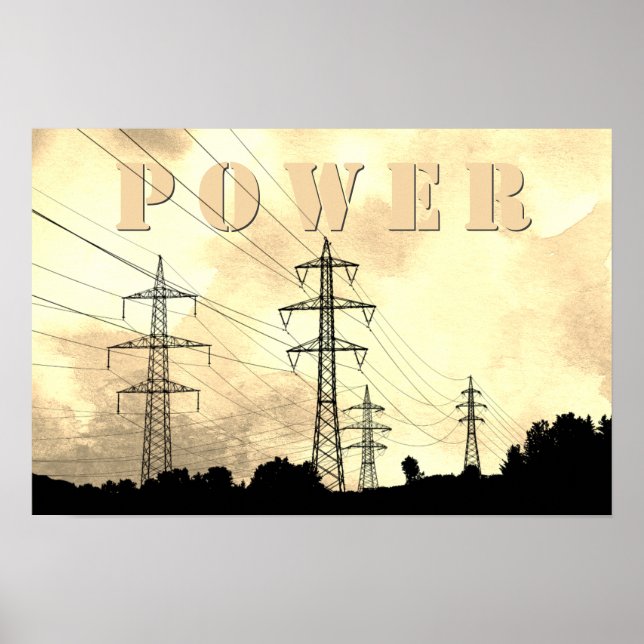 Power Towers and Lines Electric POWER Poster (Front)
