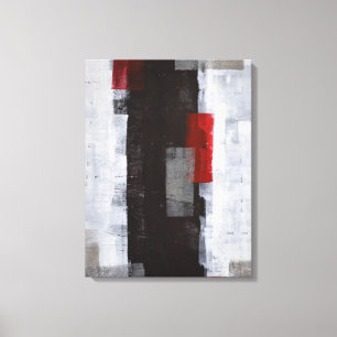 'Power Trip' Black and White Abstract Art Canvas Print
