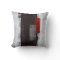'Power Trip' Black, Grey, Red Abstract Art Pillow