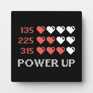 Power Up Bar, Funny, Gamer, Retro, Geek, Nerd Plaq Plaque