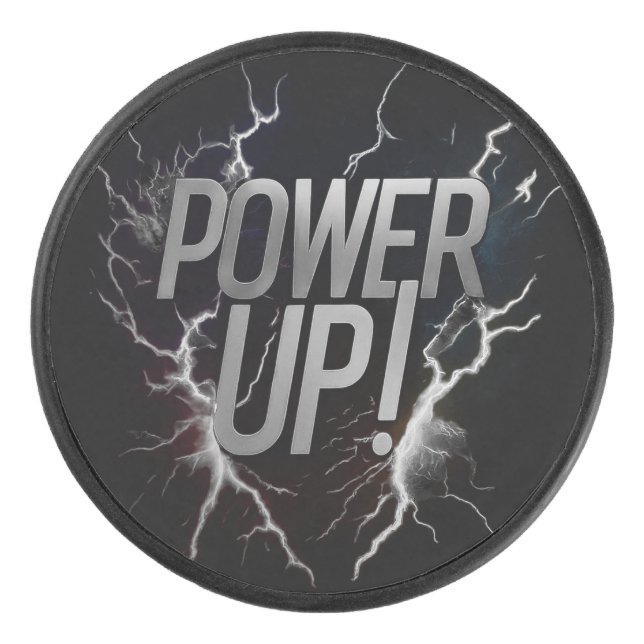 Power Up  Hockey Puck (Front)