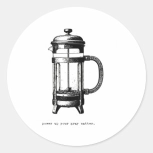 Power Up Your Grey - French Press Sticker